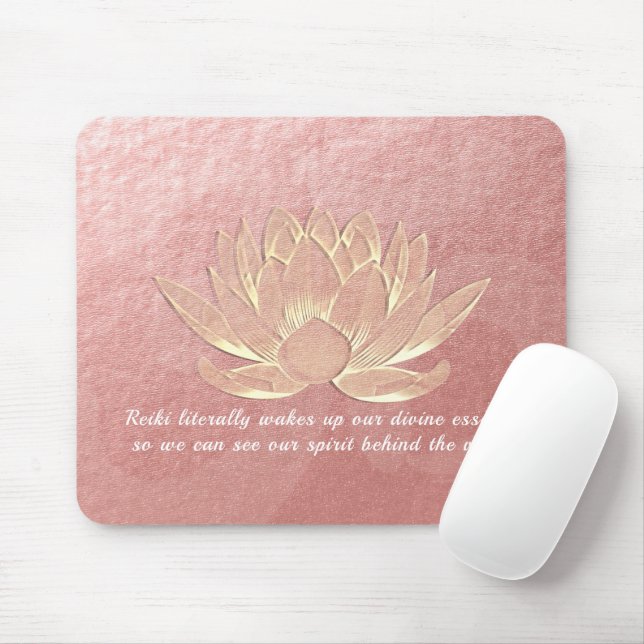 Mousepad Citações do Instrutor de Meditação Lotus Yoga rosa (Com mouse)