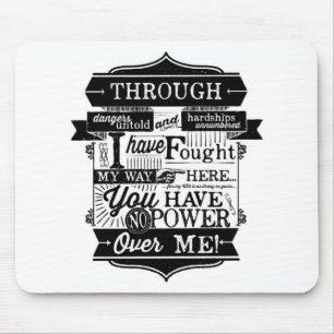 Mousepad Citações do labirinto você não tem nenhum pode