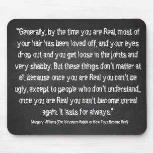 Mousepad Citações do quadro - coelho do Velveteen