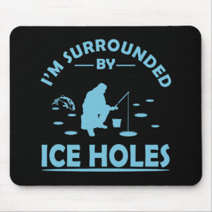 Mousepad citações engraçadas de amantes da pesca do gelo