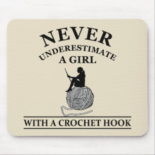 Mousepad citações engraçadas de crochê