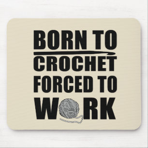 Mousepad citações engraçadas de crochê