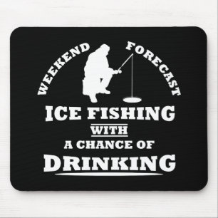 Mousepad citações engraçadas sobre pesca de gelo e amantes
