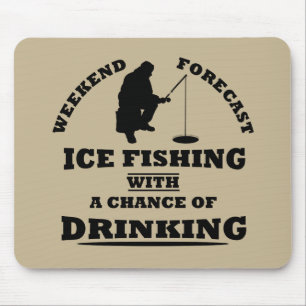 Mousepad citações engraçadas sobre pesca de gelo e amantes