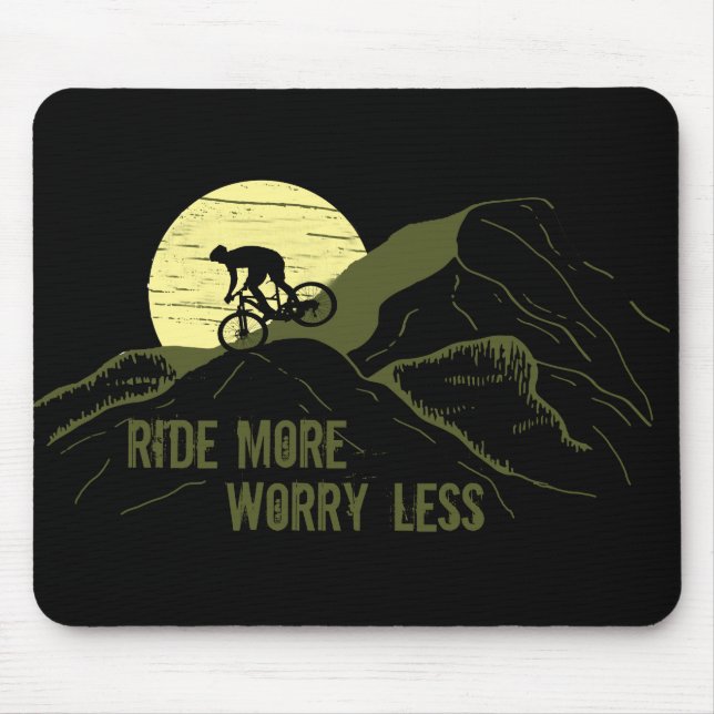 Mousepad citações inspiracionais de ciclismo (Frente)