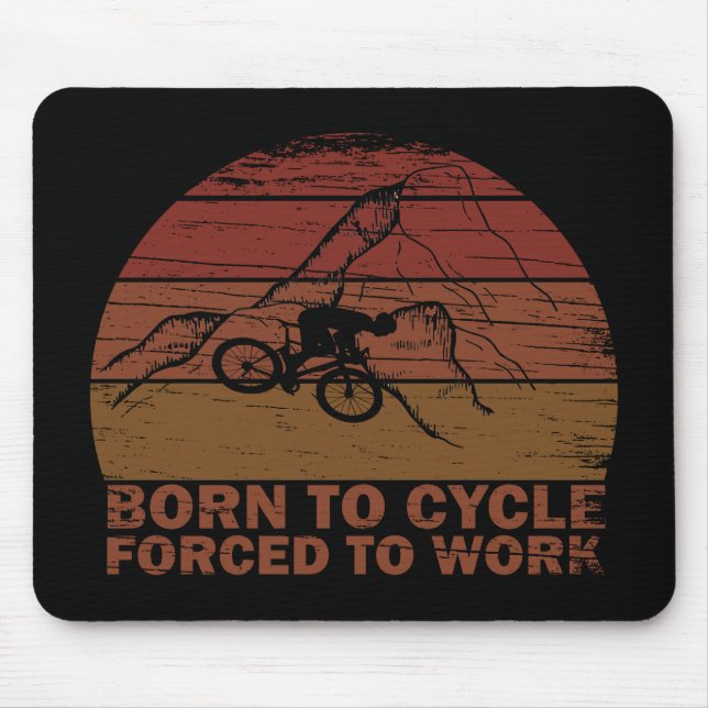 Mousepad citações inspiracionais de ciclismo (Frente)