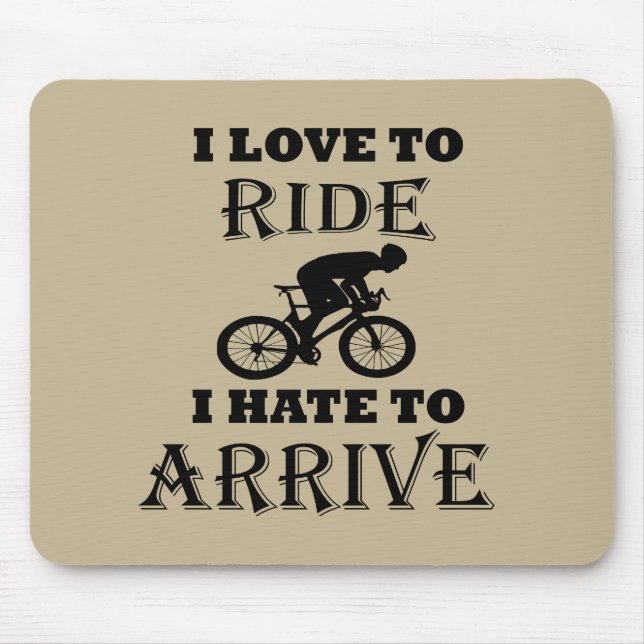 Mousepad citações inspiracionais engraçadas de ciclismo (Frente)