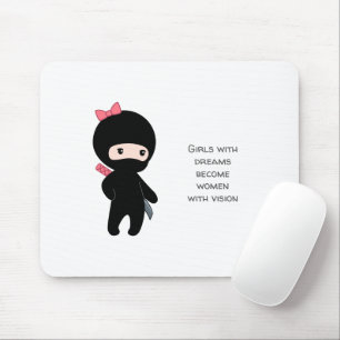 Mousepad Citações inspiradas da menina minúscula de Ninj