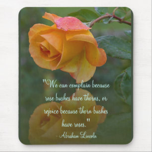 Mousepad Citações inspiradas de Lincoln dos rosas
