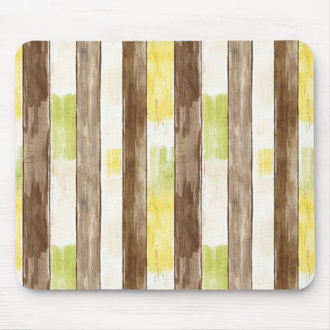 Mousepad Citrus Limão Amarelo Lima Faixa de Madeira Falsa A (Frente)