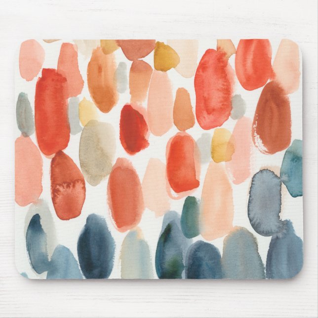 Mousepad Citrus Season - Coral e Blue Stones (Frente)