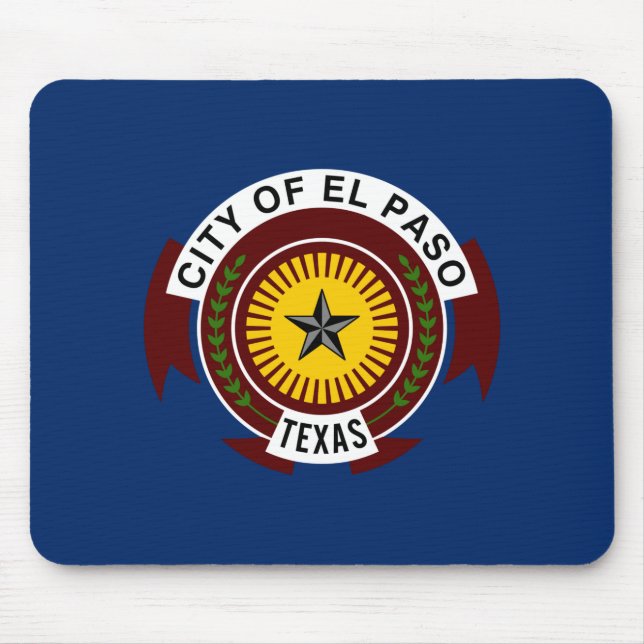 Mousepad City Flag de El Paso (Texas) (Frente)