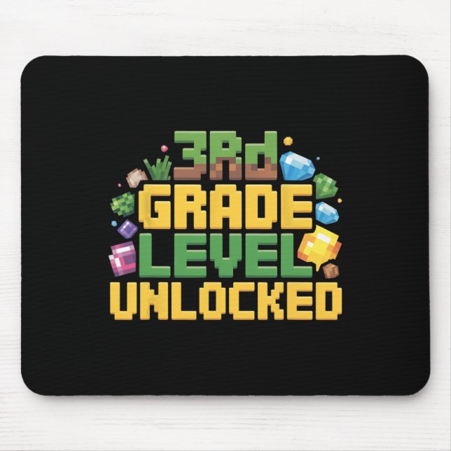 Mousepad Ck To School 3rd Grade Boys Gamer First Day Of Thi (Frente)