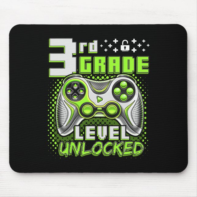 Mousepad Ck To School 3rd Grade Boys Gamer First Day School (Frente)