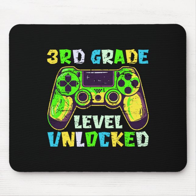Mousepad Ck To School 3rd Grade Boys Gamer First Day Third  (Frente)