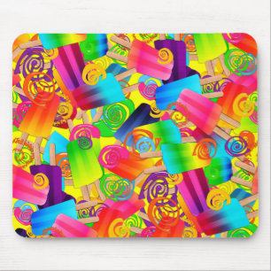 Mousepad CKC - Esfregões de picolé,MOUSEPAD amarelo