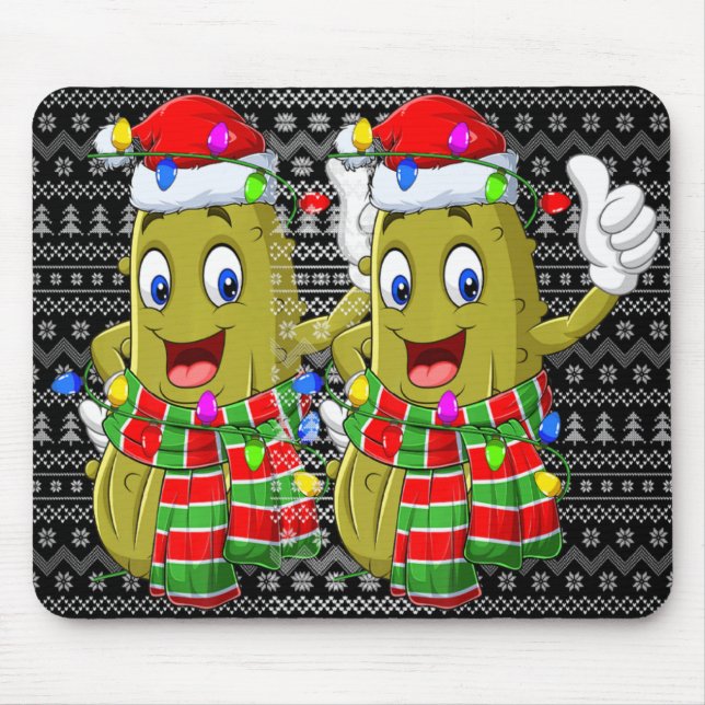 Mousepad Ckle Ugly Xmas Lighting Santa Ckle Christmas T Shi (Frente)