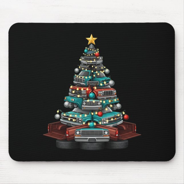 Mousepad Ckup Truck Christmas Tree Funny Clic Car Graphic M (Frente)