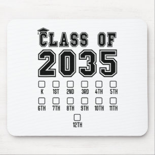 Mousepad Cl de 2035 Cresça Comigo Primeiro Dia de Aula Veri