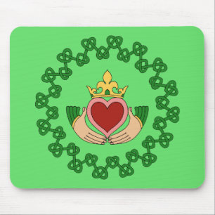 Mousepad Claddagh e Green Knotwork