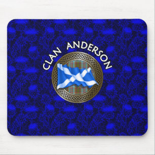 Mousepad Clan Anderson Tartan Knot & Flag