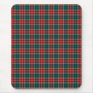 Mousepad Clan Baxter Tartan Red e Forest Green Xadrez