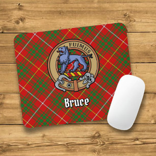 Mousepad Clan Bruce Crest sobre Tartan