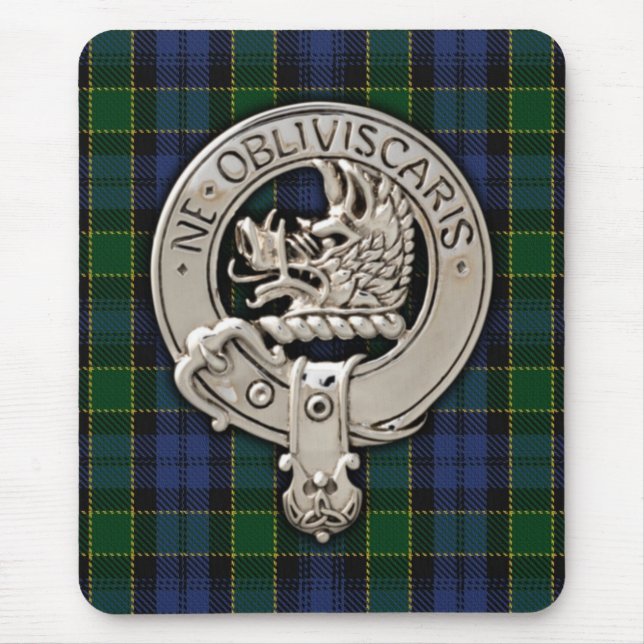Mousepad Clan Campbell Crest & Breadalbane Tartan (Frente)