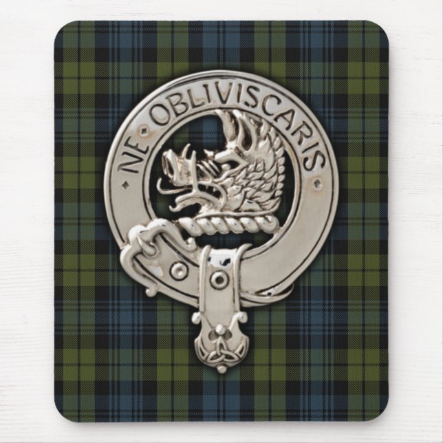 Mousepad Clan Campbell Crest & Tartan (Frente)