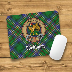 Mousepad Clan Cockburn Crest sobre Tartan
