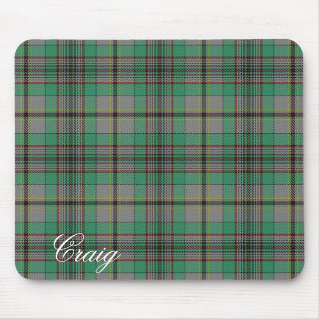 Mousepad Clan Craig Tartan majestoso escocês (Frente)