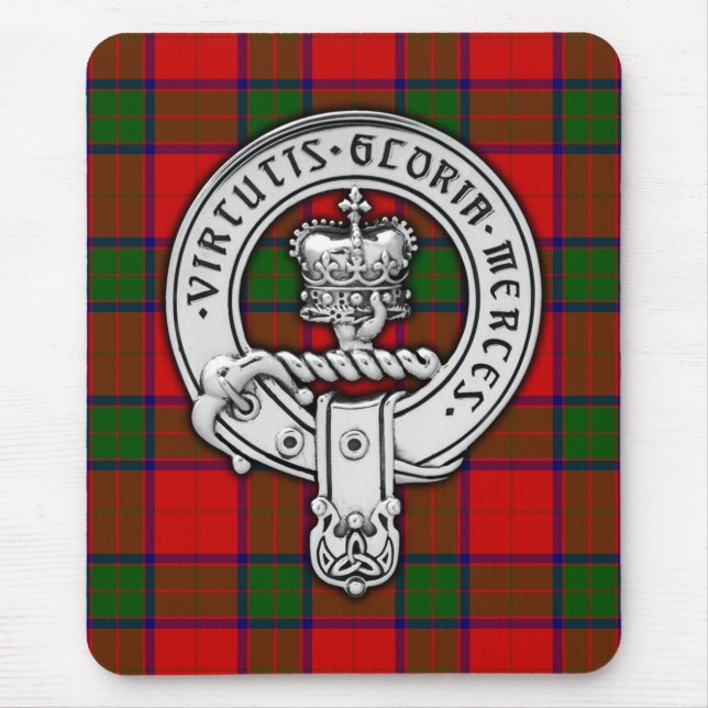 Mousepad Clan Donnachaidh (Robertson) Crest & Tartan (Frente)