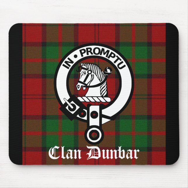 Mousepad Clan Dunbar Tartan & Crest Crachá (Frente)