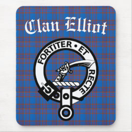 Mousepad Clan Elliot Crest Crachá & Tartan