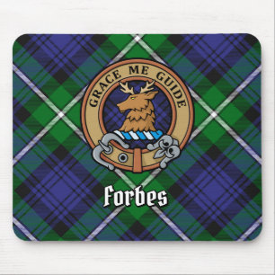 Mousepad Clan Forbes Crest sobre Tartan