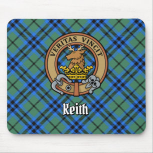 Mousepad Clan Keith Crest sobre Tartan