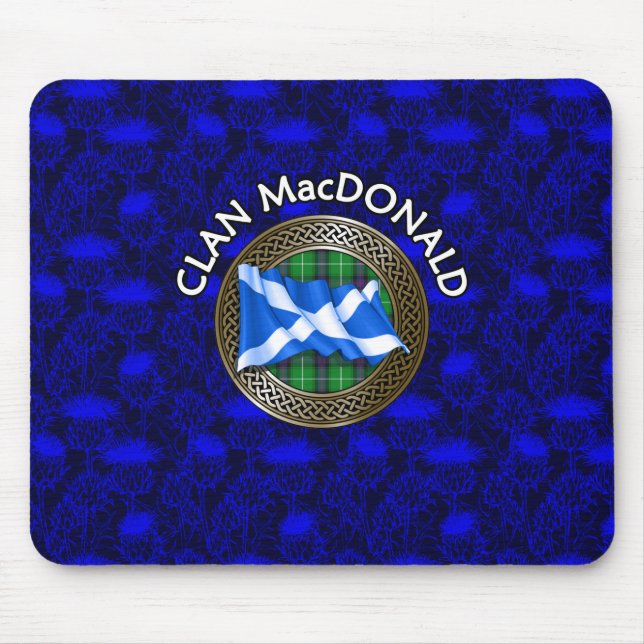 Mousepad Clan MacDonald Tartan & Flag (Frente)