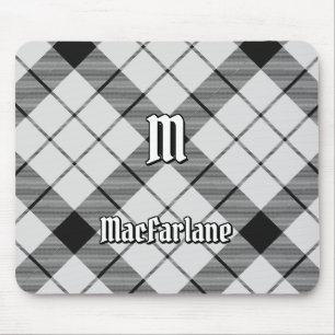 Mousepad Clan MacFarlane Black and White Tartan
