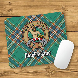Mousepad Clan MacFarlane Crest sobre a Caça Antiga de Tarta