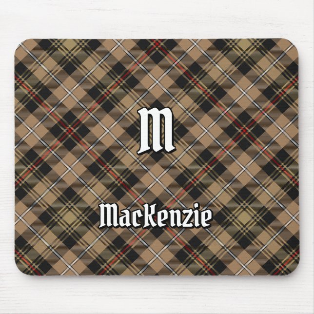 Mousepad Clan MacKenzie caçando o mouse Brown Tartan (Frente)