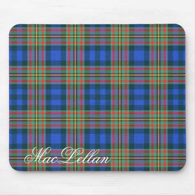 Mousepad Clan MacLellan Tartan da Escócia majestosa (Frente)