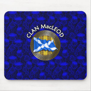 Mousepad Clan MacLeod Tartan Knot & Flag