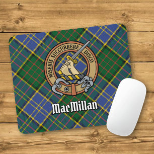 Mousepad Clan MacMillan Crest sobre caçar Tartan