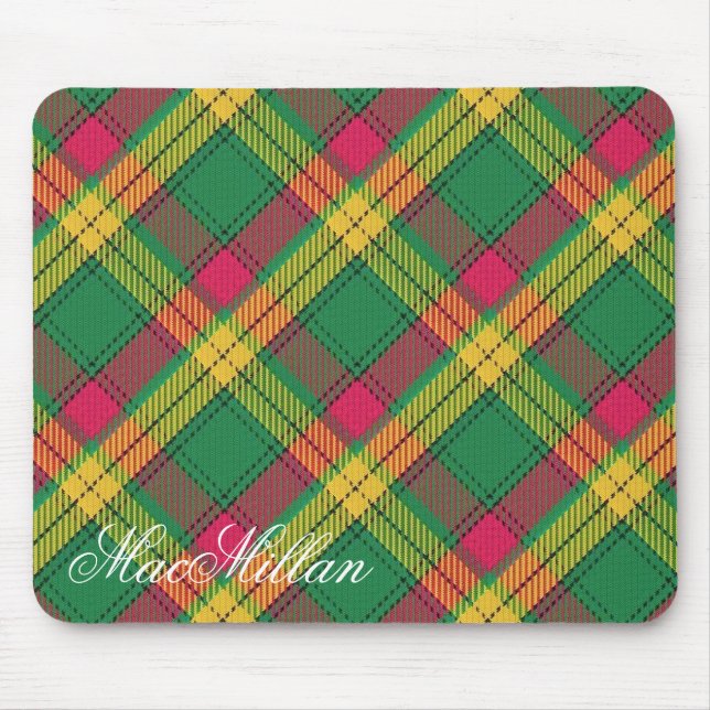 Mousepad Clan MacMillan Tartan majestoso escocês (Frente)