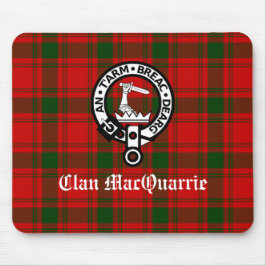 Mousepad Clan MacQuarrie Tartan e Crest