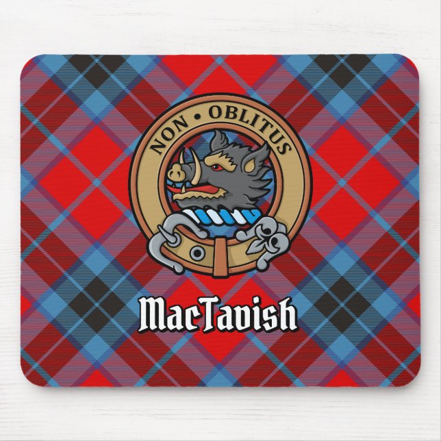 Mousepad Clan MacTavish Crest sobre Tartan (Frente)