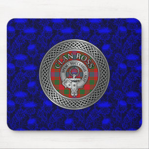 Mousepad Clan Ross Crest & Tartan Knot