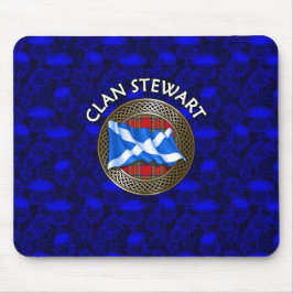 Mousepad Clan Stewart Tartan Knot & Flag