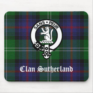 Mousepad Clan Sutherland Crest & Tartan
