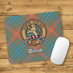 Mousepad Clan Wilson Crest sobre o Antigo Tartan